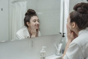 Woman Looking at a Mirror